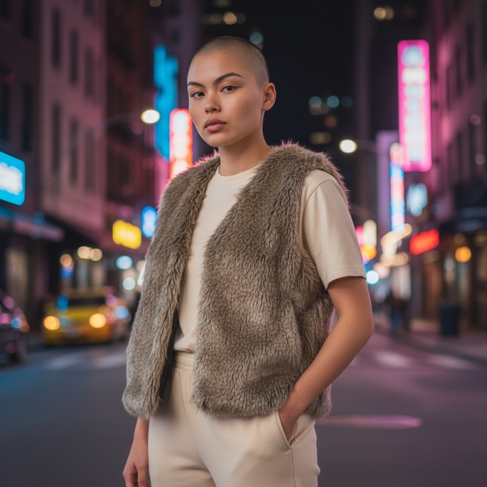 ARITZIA Park Slope Faux Fur Gillet Vest